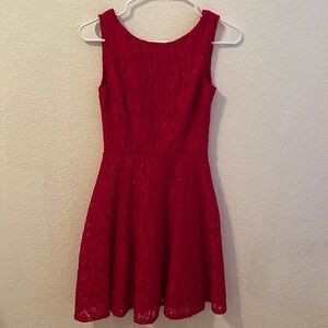 Red Lace Dress in Size 1 for Juniors